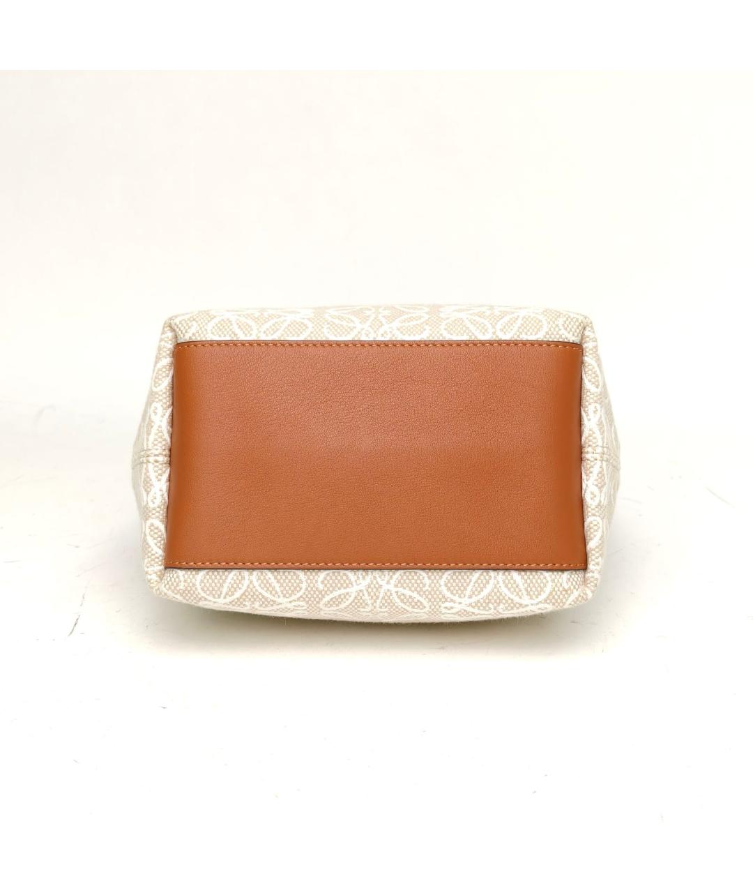 LOEWE Бежевая сумка с короткими ручками, фото 6