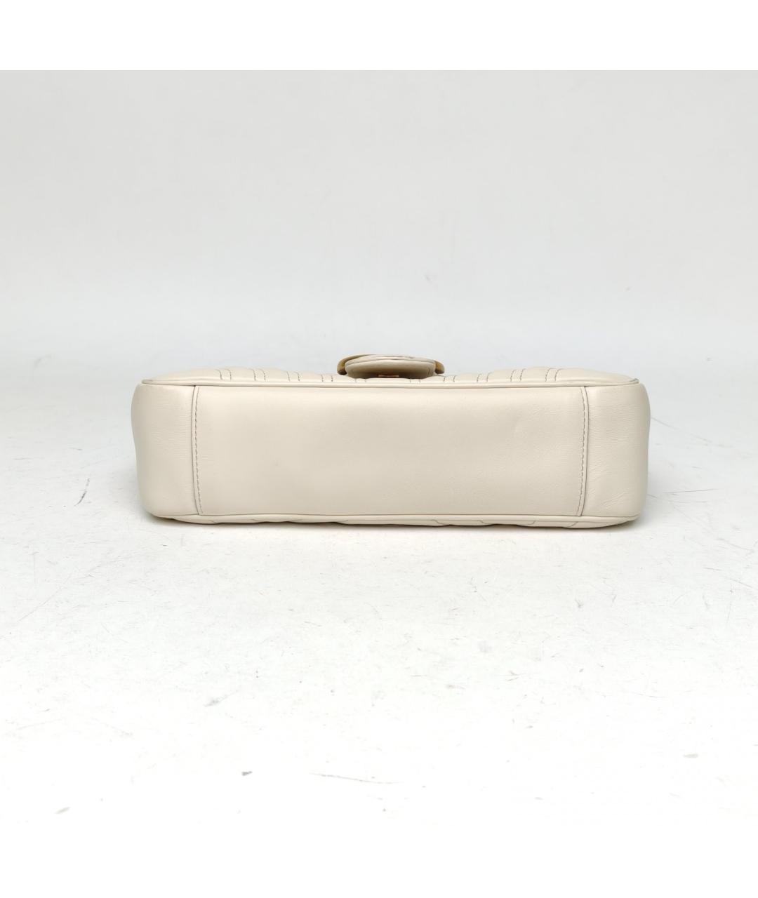 GUCCI Белая кожаная сумка через плечо, фото 6