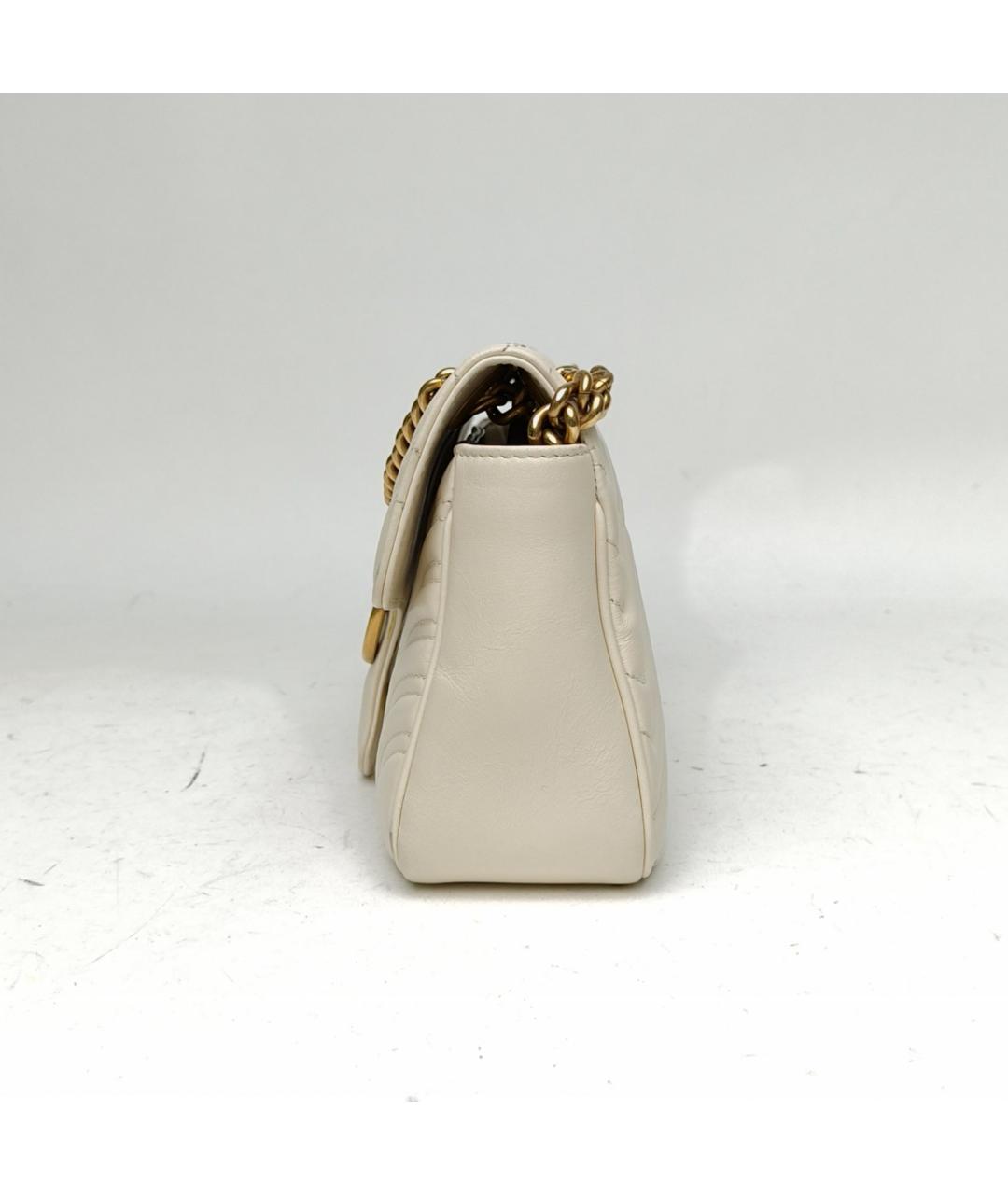 GUCCI Белая кожаная сумка через плечо, фото 3