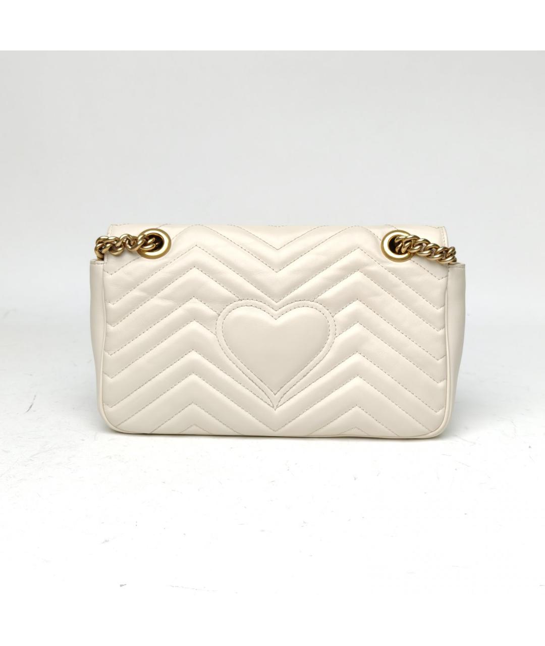 GUCCI Белая кожаная сумка через плечо, фото 4