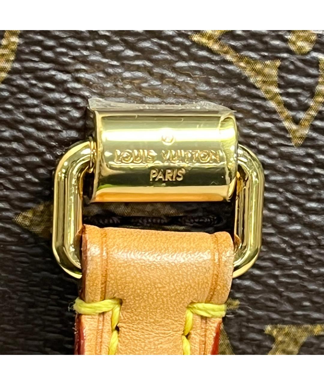 LOUIS VUITTON Коричневая кожаная сумка тоут, фото 8