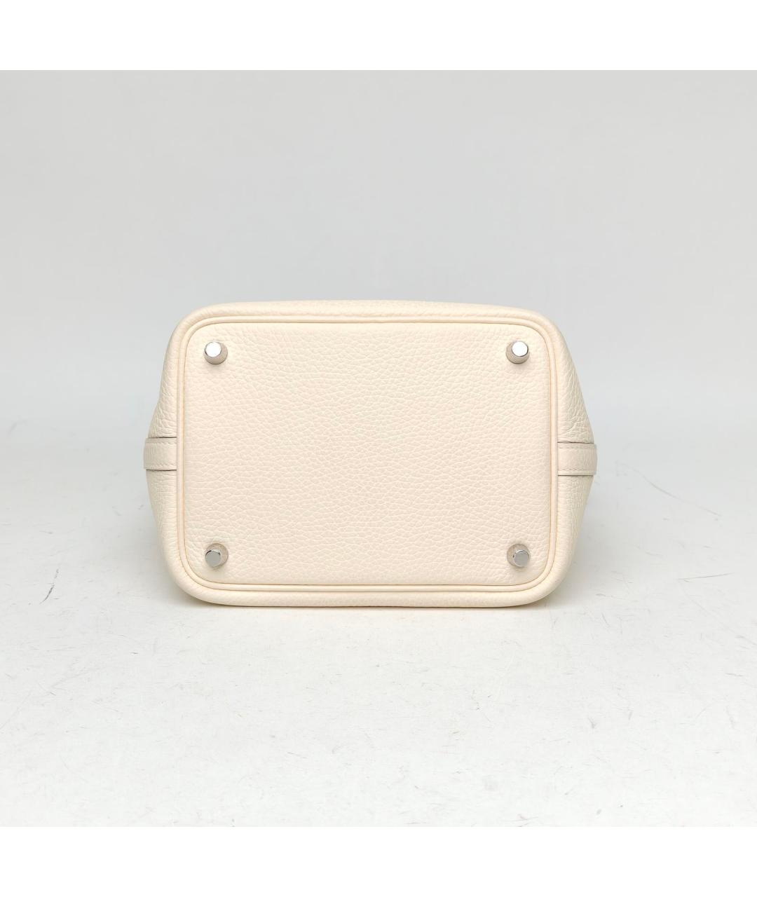 HERMES Бежевая сумка с короткими ручками, фото 6