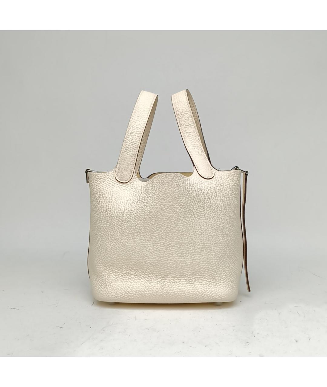 HERMES Бежевая сумка с короткими ручками, фото 3