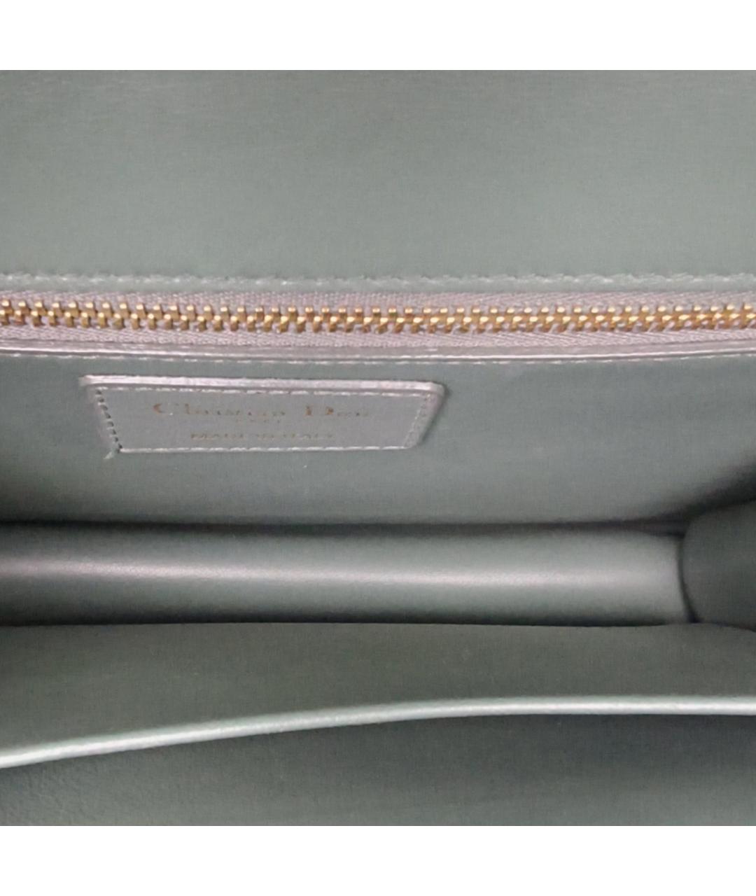 CHRISTIAN DIOR Зеленая кожаная сумка через плечо, фото 8