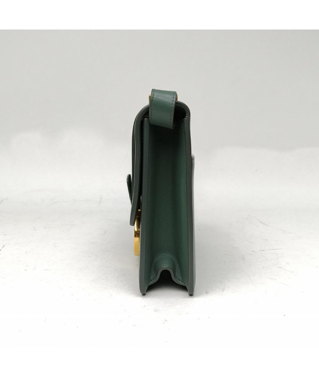 CHRISTIAN DIOR Зеленая кожаная сумка через плечо, фото 3