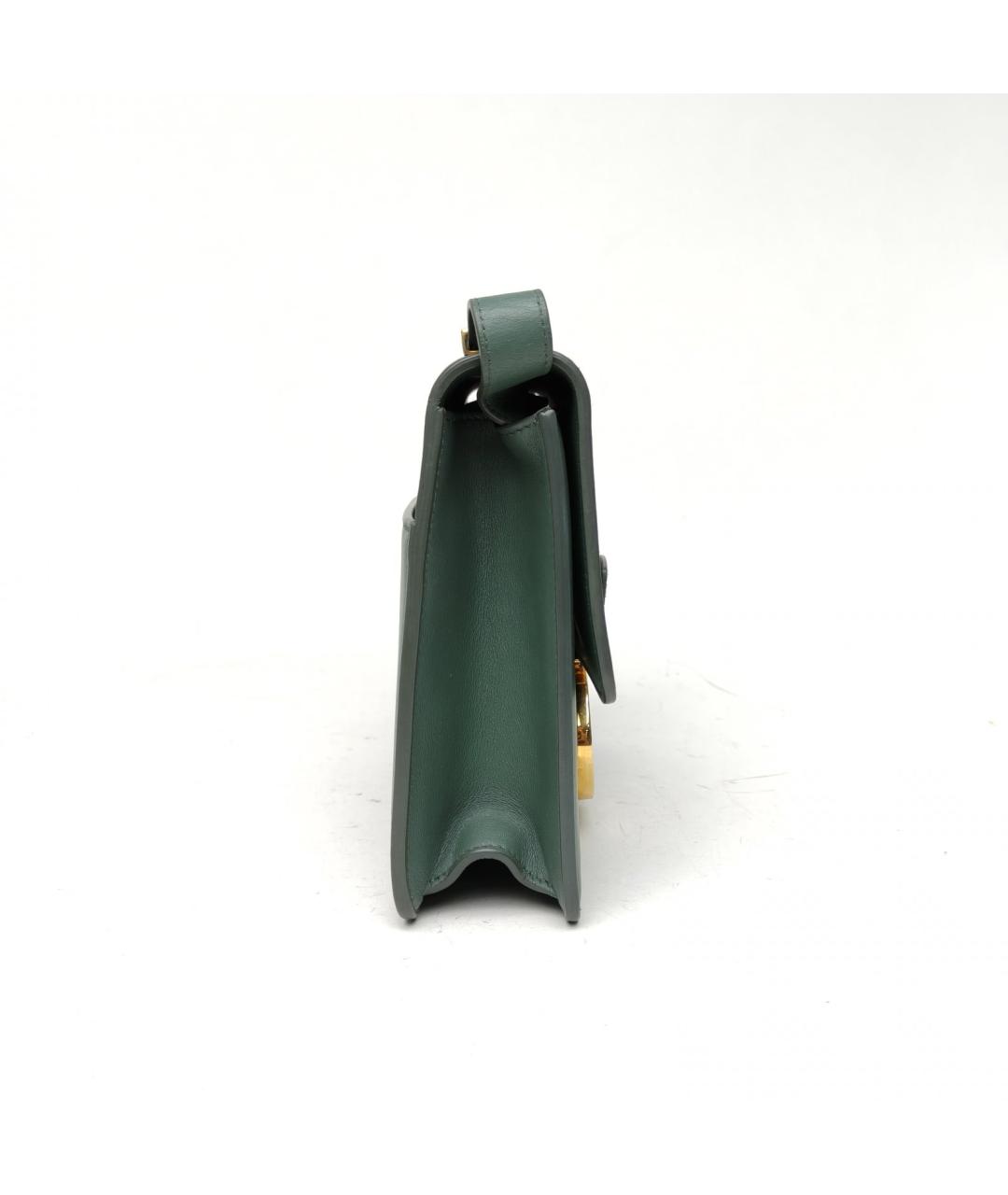 CHRISTIAN DIOR Зеленая кожаная сумка через плечо, фото 5