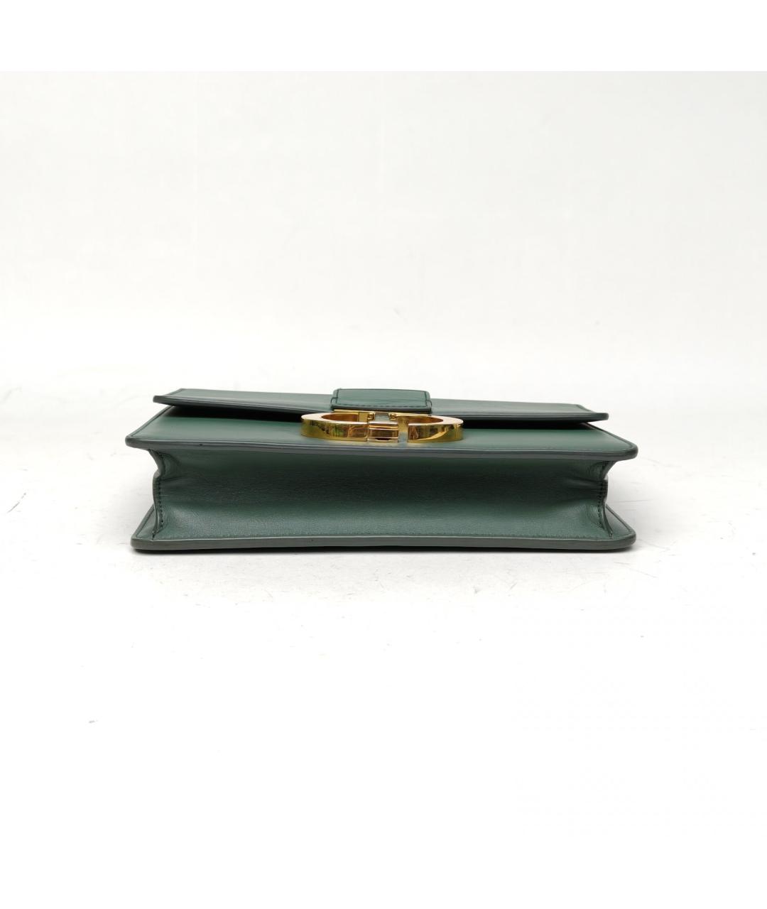 CHRISTIAN DIOR Зеленая кожаная сумка через плечо, фото 6