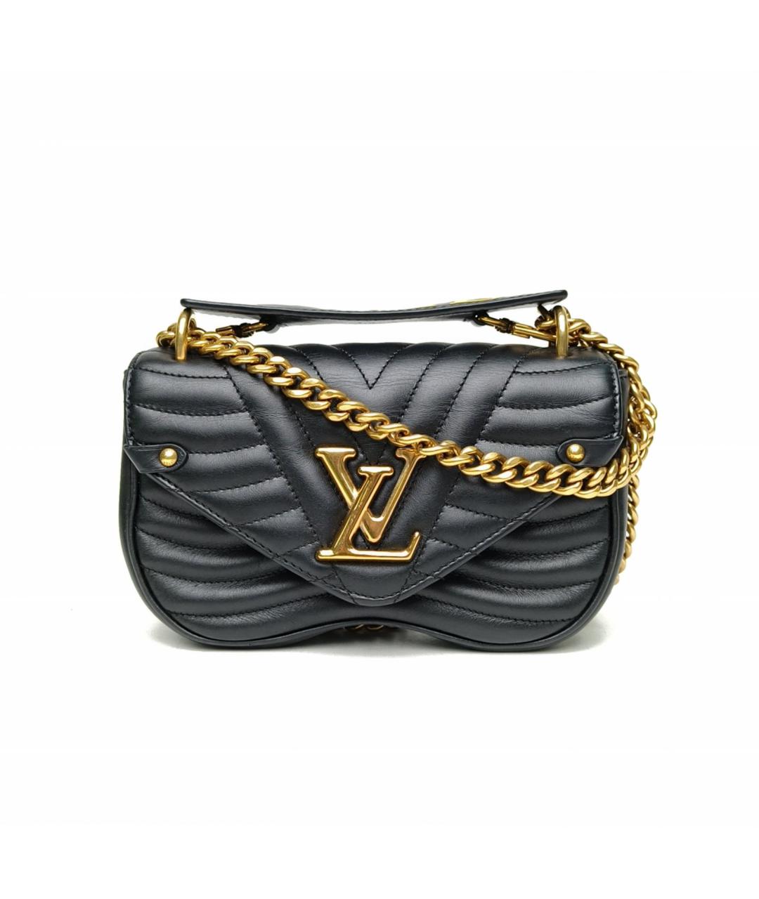 LOUIS VUITTON Черная кожаная сумка через плечо, фото 2