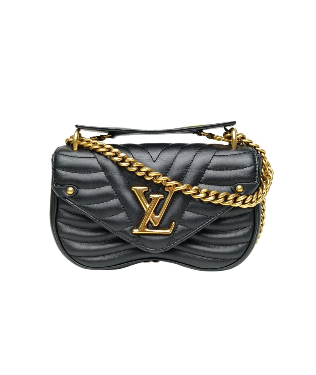 LOUIS VUITTON Черная кожаная сумка через плечо, фото 10