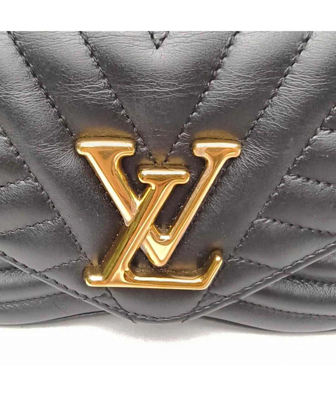 LOUIS VUITTON Черная кожаная сумка через плечо, фото 7