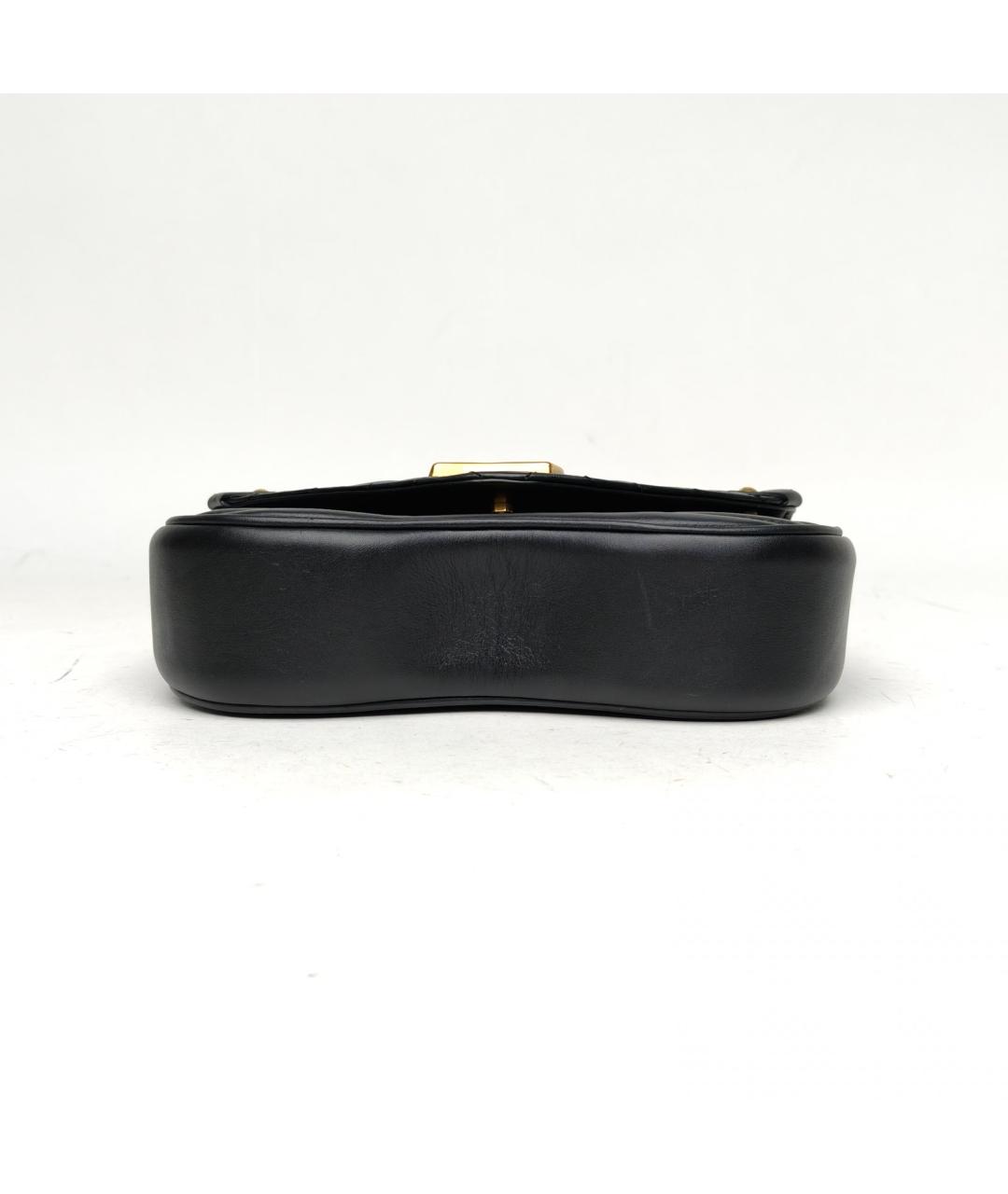 LOUIS VUITTON Черная кожаная сумка через плечо, фото 6