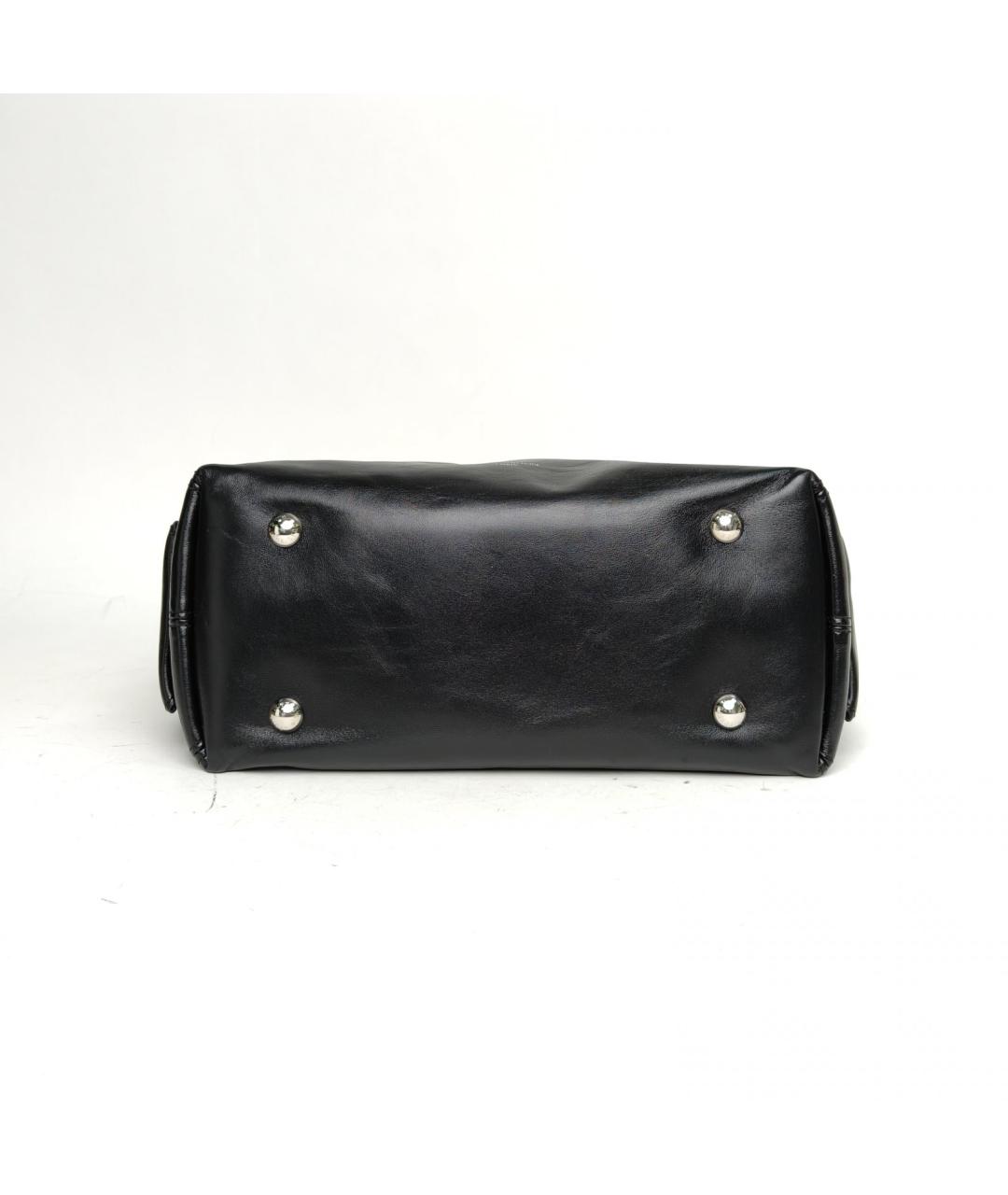 LOUIS VUITTON Черная кожаная сумка через плечо, фото 6