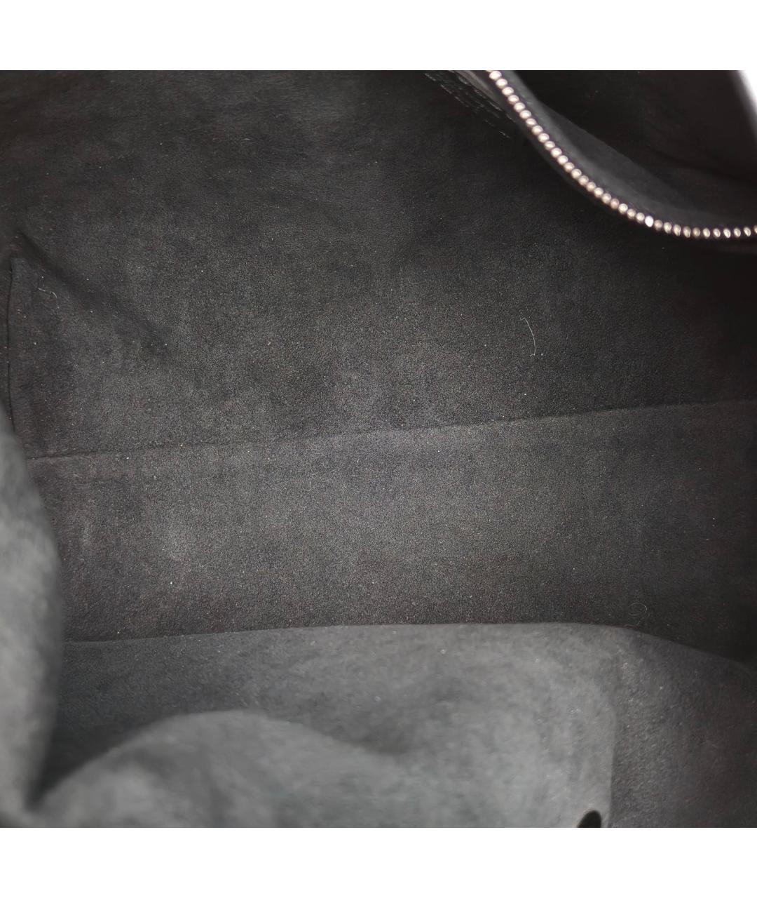 LOUIS VUITTON Черная кожаная сумка через плечо, фото 8