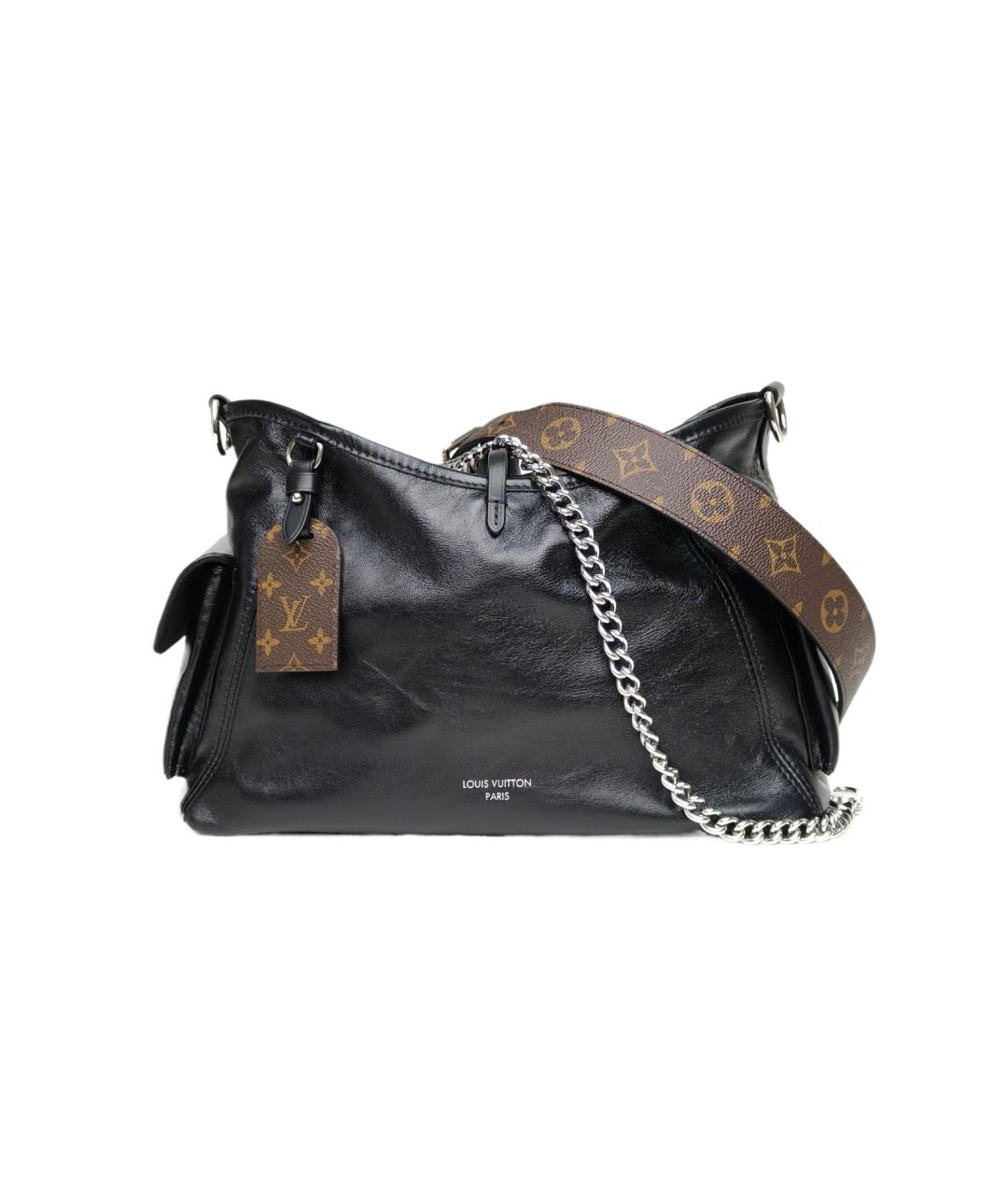 LOUIS VUITTON Черная кожаная сумка через плечо, фото 10