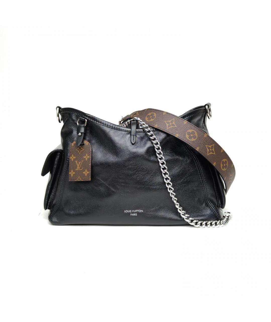 LOUIS VUITTON Черная кожаная сумка через плечо, фото 2