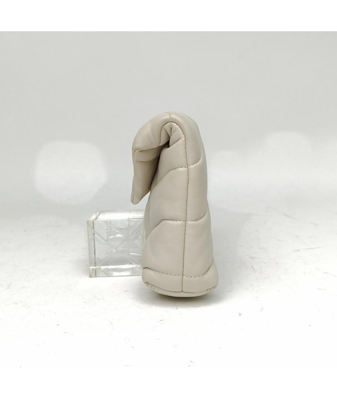 SAINT LAURENT Белая кожаная сумка через плечо, фото 2