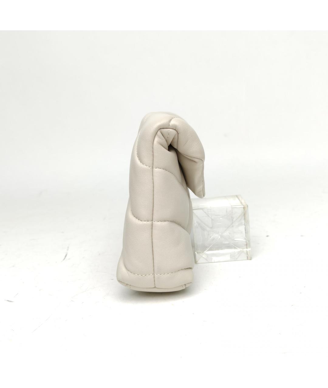 SAINT LAURENT Белая кожаная сумка через плечо, фото 4