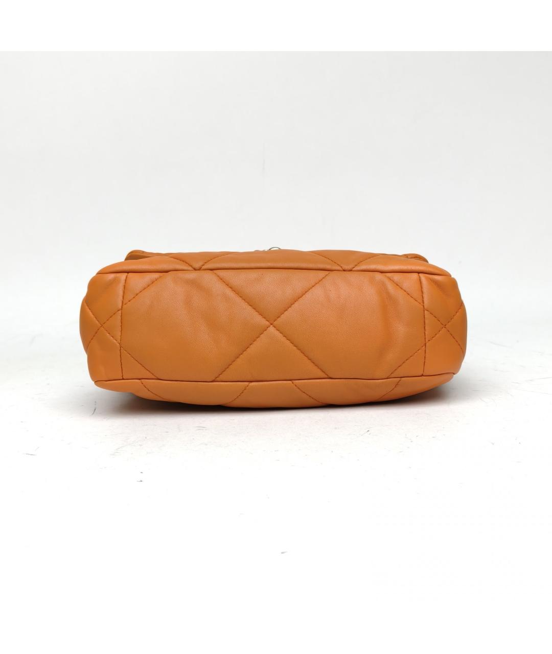 CHANEL Оранжевая кожаная сумка через плечо, фото 6