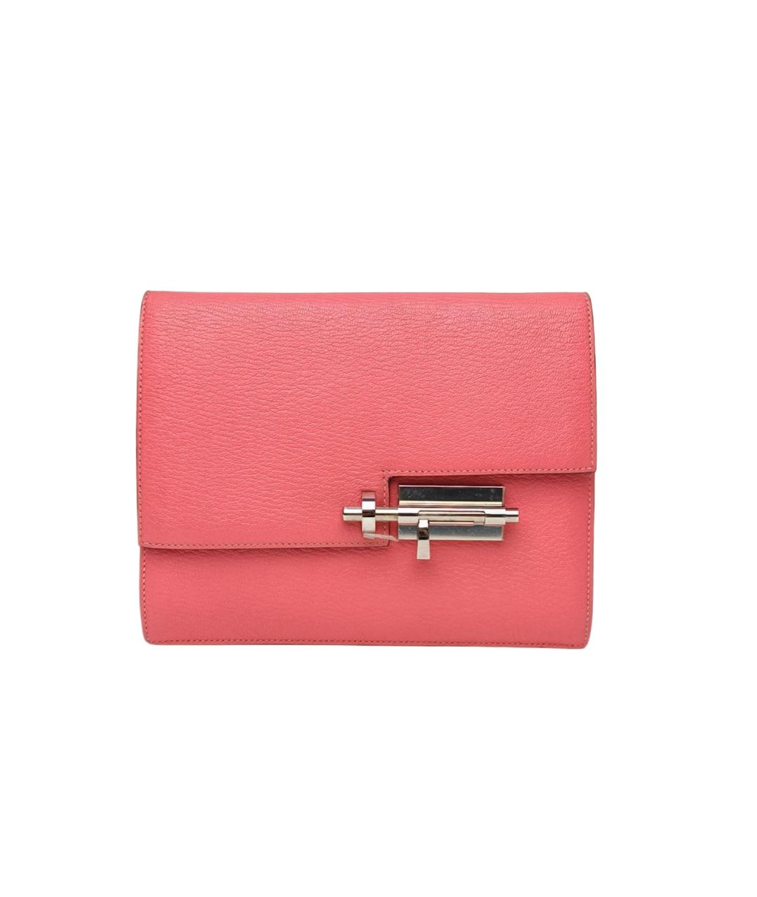 HERMES Розовая кожаная сумка через плечо, фото 10