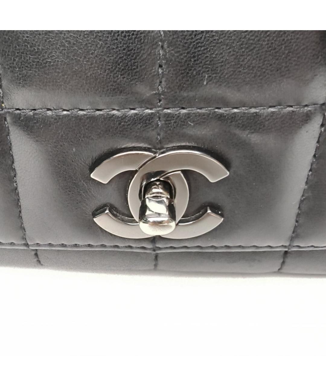 CHANEL Черная кожаная сумка через плечо, фото 8