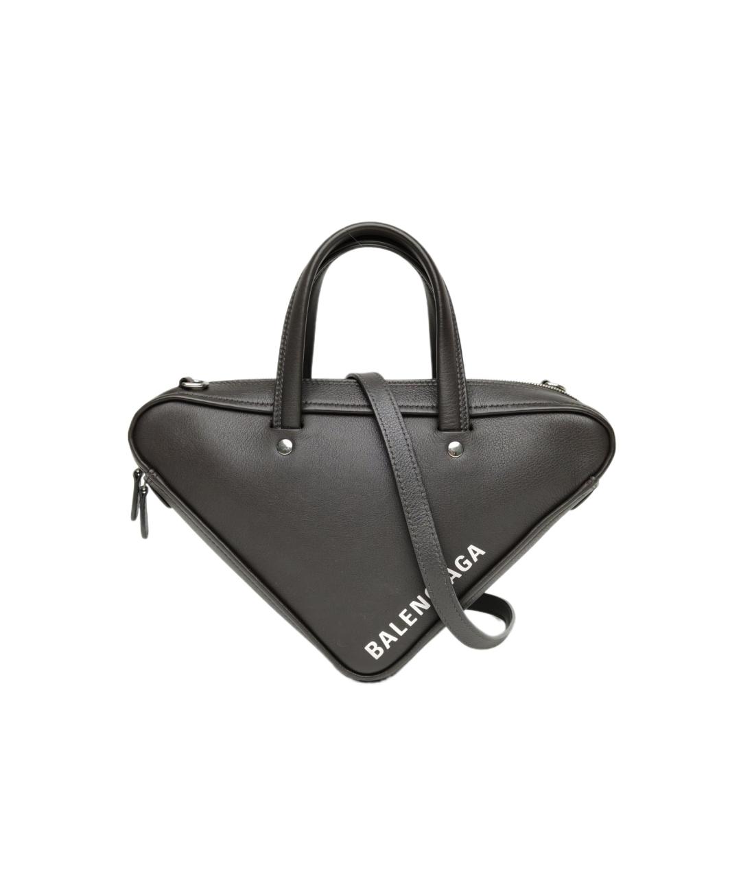 BALENCIAGA Серая кожаная сумка через плечо, фото 10