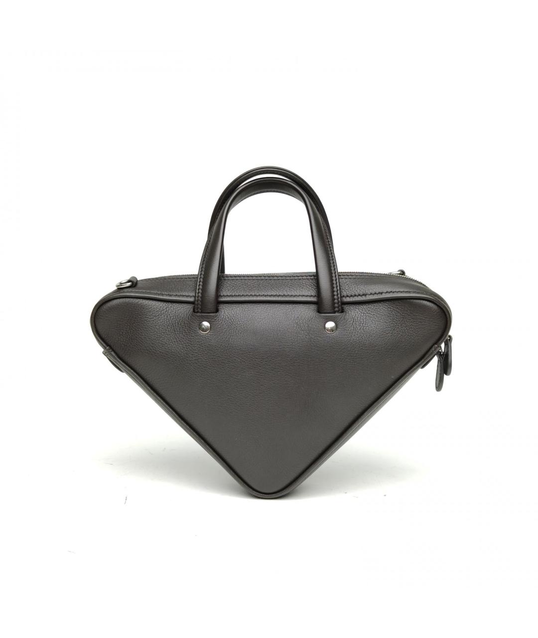 BALENCIAGA Серая кожаная сумка через плечо, фото 3