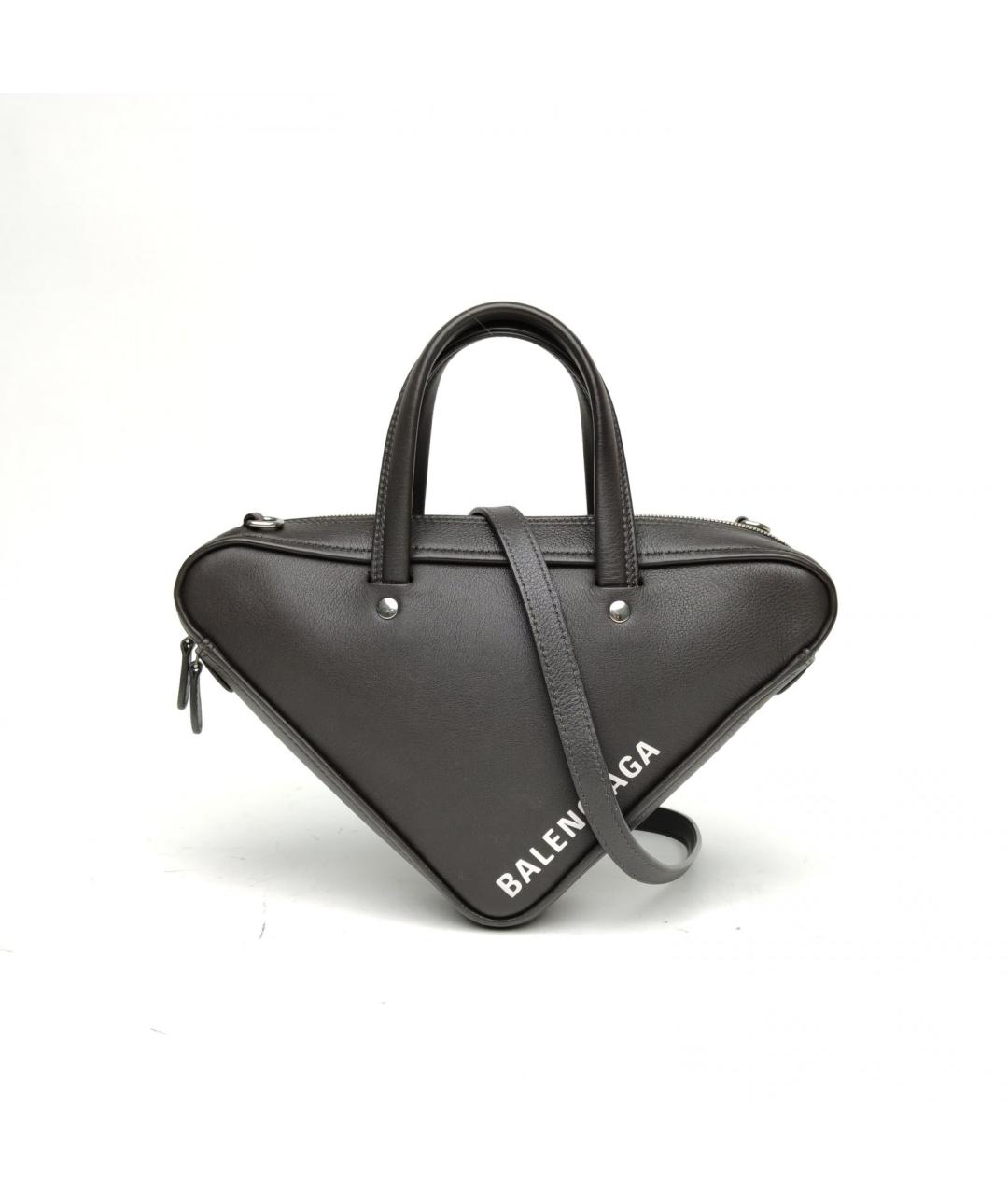 BALENCIAGA Серая кожаная сумка через плечо, фото 7