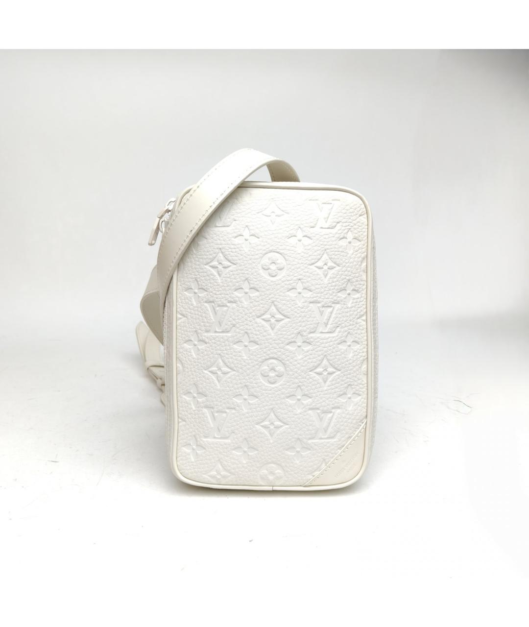 LOUIS VUITTON Белая кожаная барсетка, фото 2