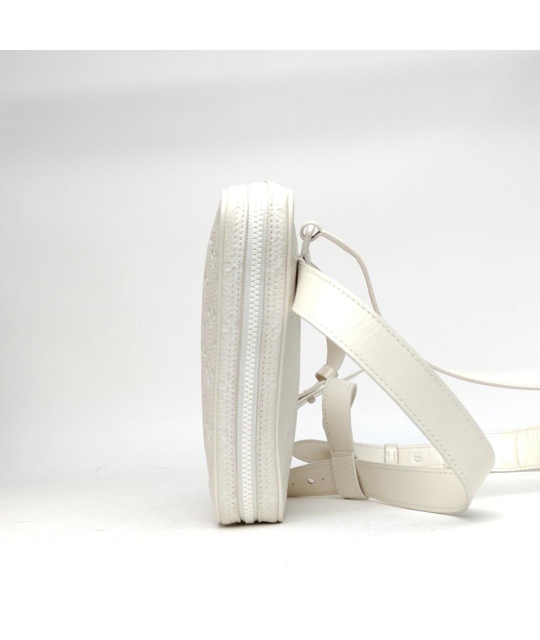 LOUIS VUITTON Белая кожаная барсетка, фото 3