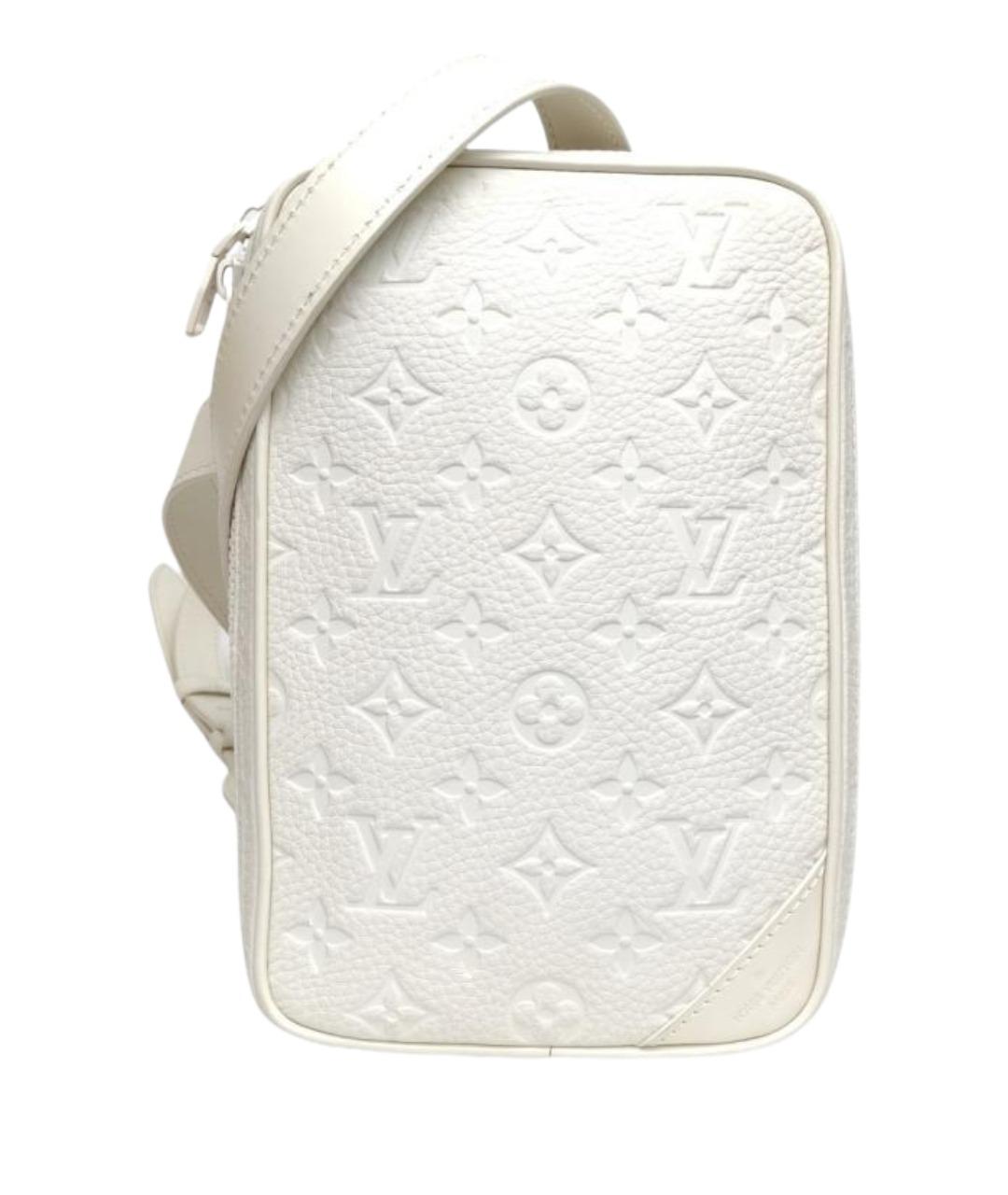 LOUIS VUITTON Белая кожаная барсетка, фото 1