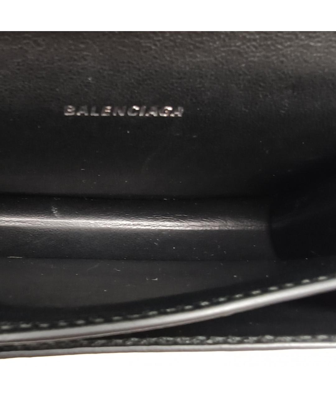 BALENCIAGA Черная кожаная сумка через плечо, фото 7