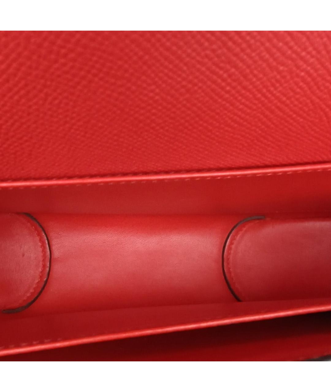 HERMES Оранжевая кожаная сумка через плечо, фото 8