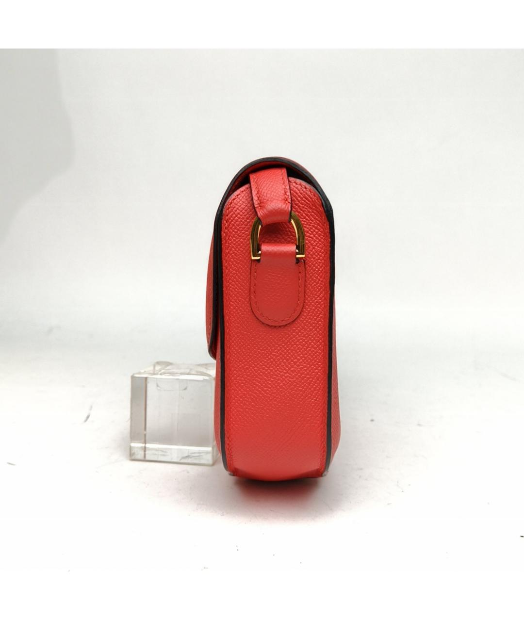 HERMES Оранжевая кожаная сумка через плечо, фото 3