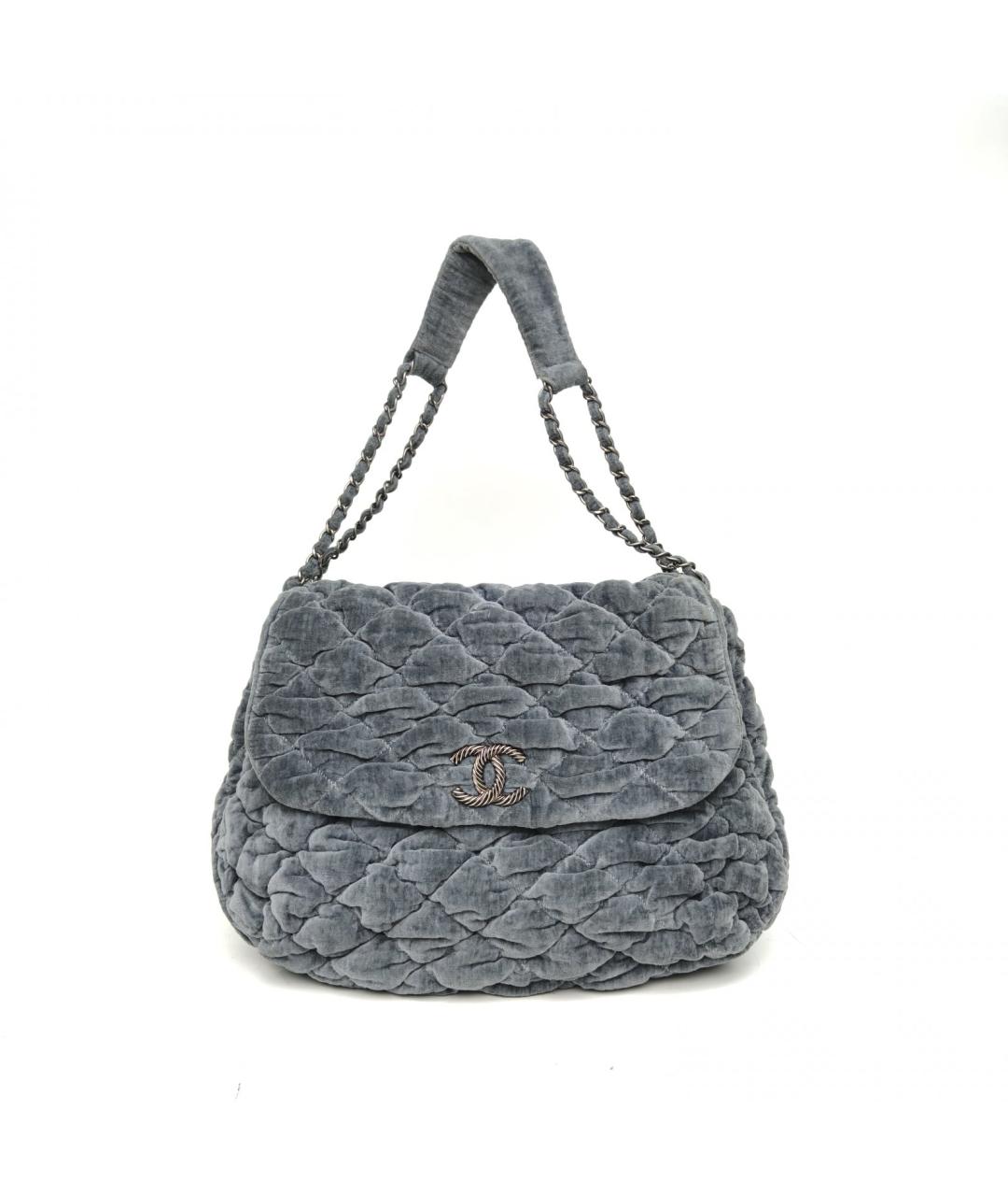 CHANEL Серая сумка с короткими ручками, фото 2