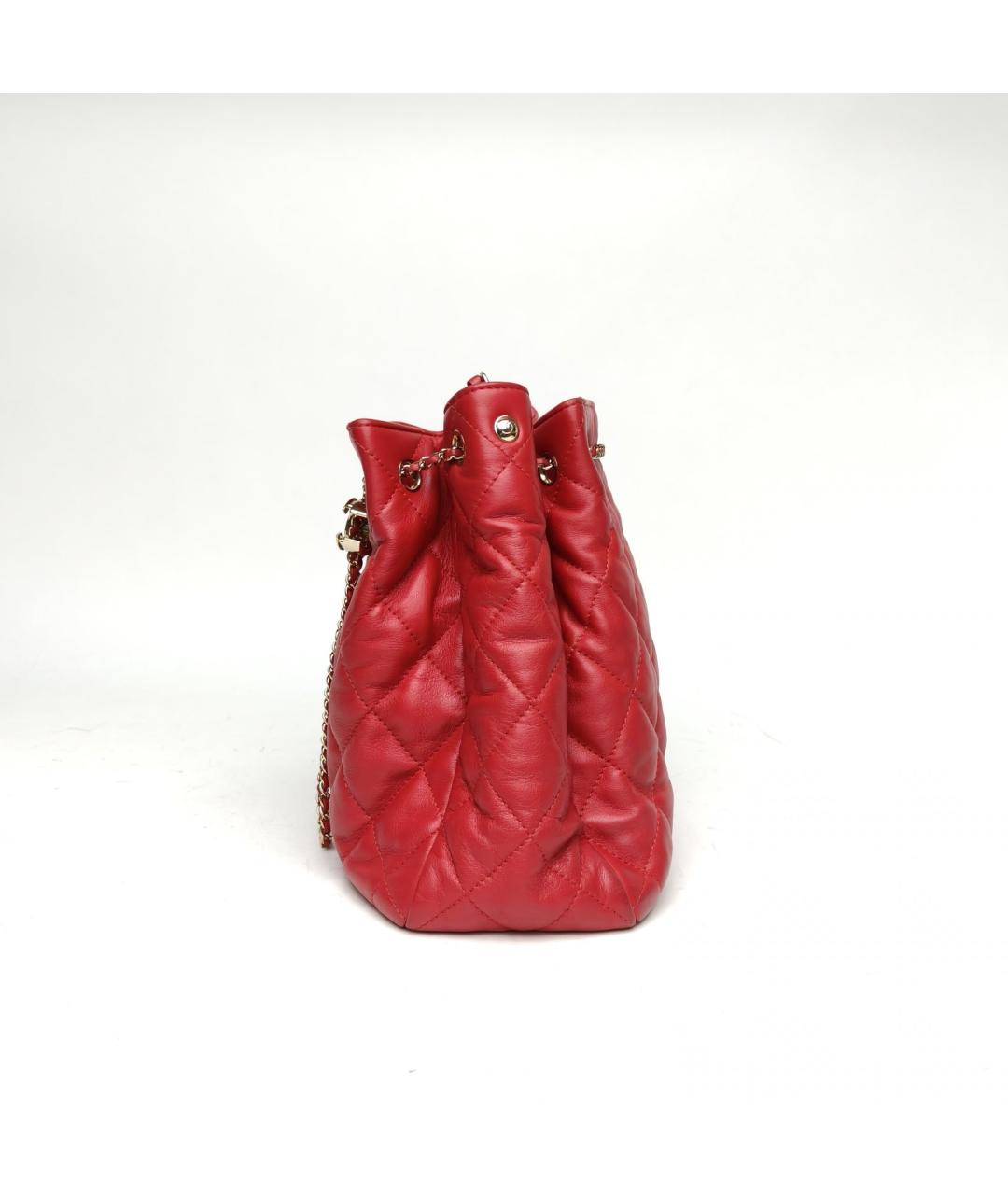 CHANEL Красная кожаная сумка через плечо, фото 5