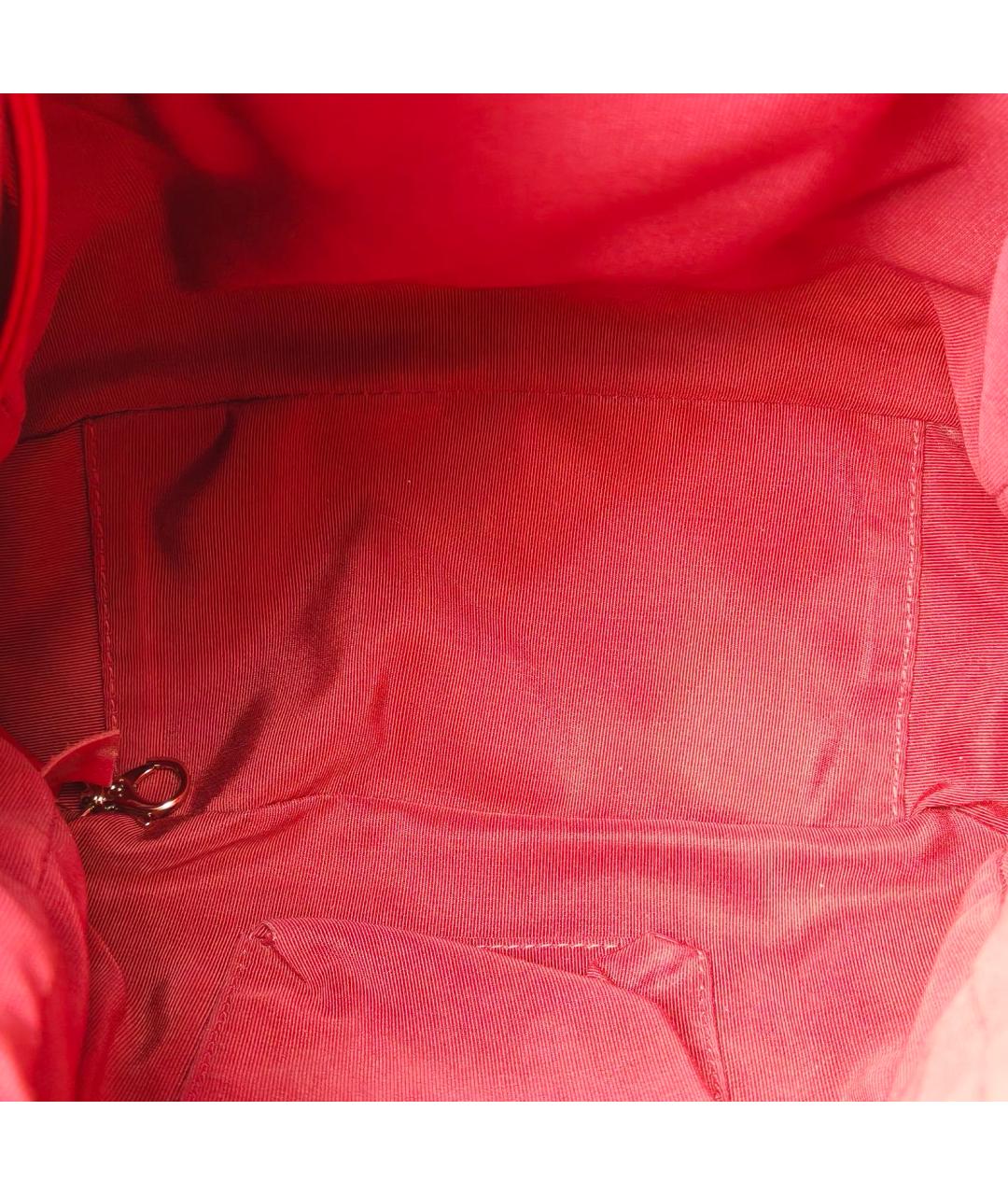 CHANEL Красная кожаная сумка через плечо, фото 8