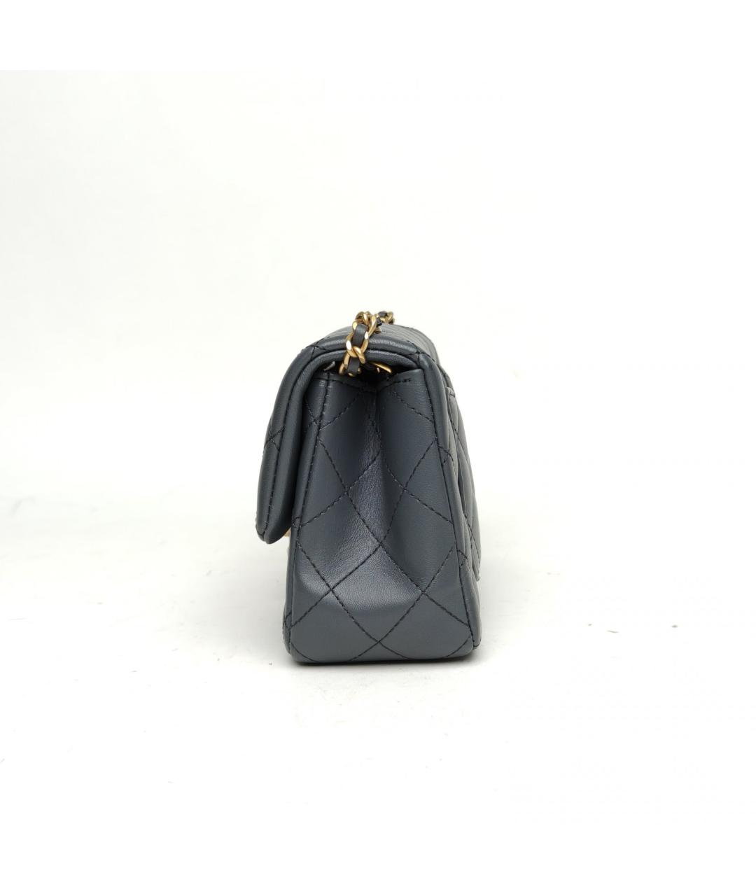 CHANEL Антрацитовая кожаная сумка через плечо, фото 3