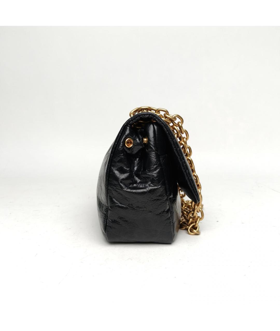 BALENCIAGA Черная сумка через плечо из лакированной кожи, фото 3