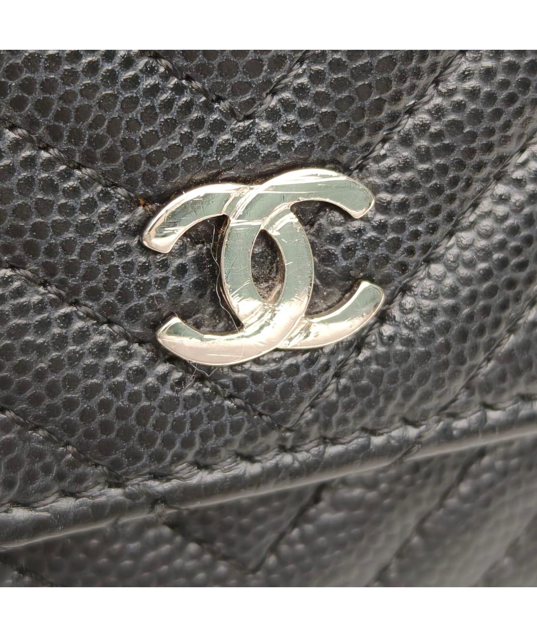 CHANEL Черная кожаная сумка через плечо, фото 7