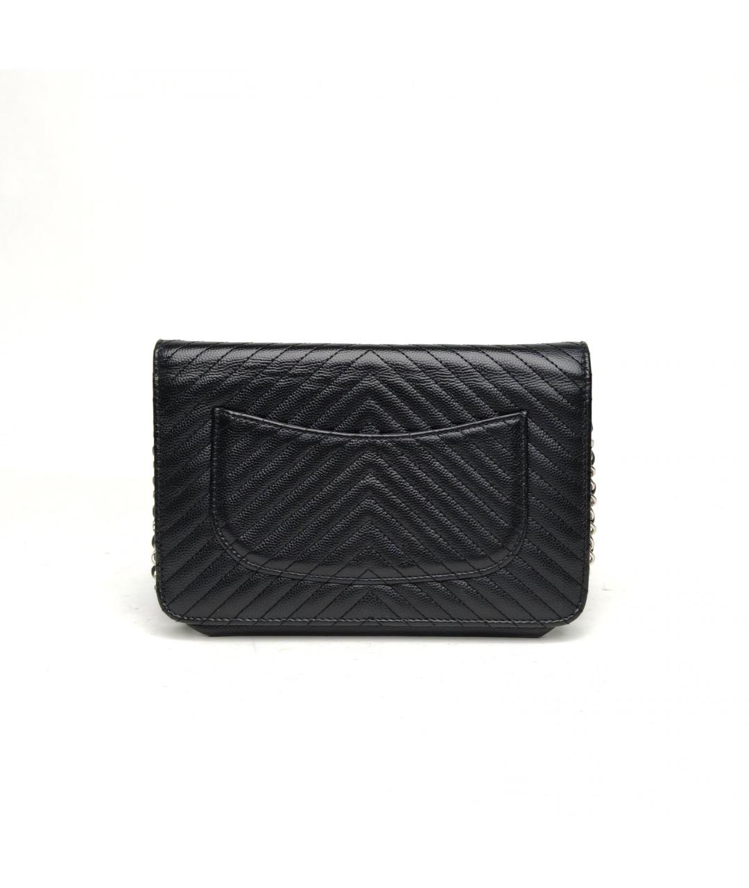 CHANEL Черная кожаная сумка через плечо, фото 4