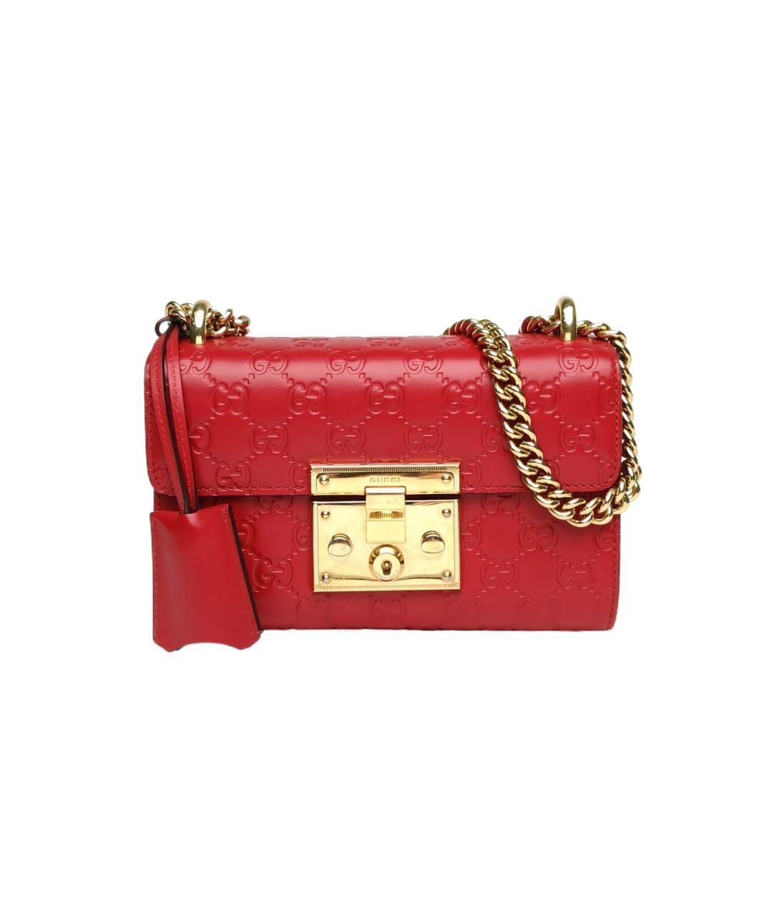 GUCCI Красная кожаная сумка через плечо, фото 10