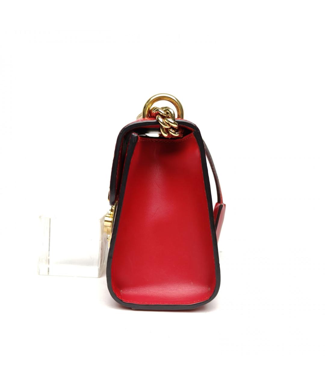 GUCCI Красная кожаная сумка через плечо, фото 3