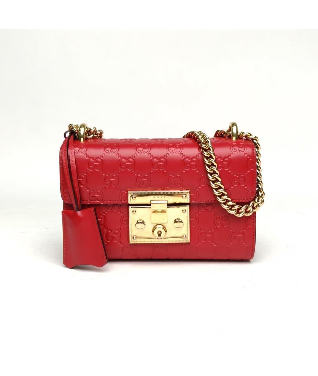 GUCCI Красная кожаная сумка через плечо, фото 2