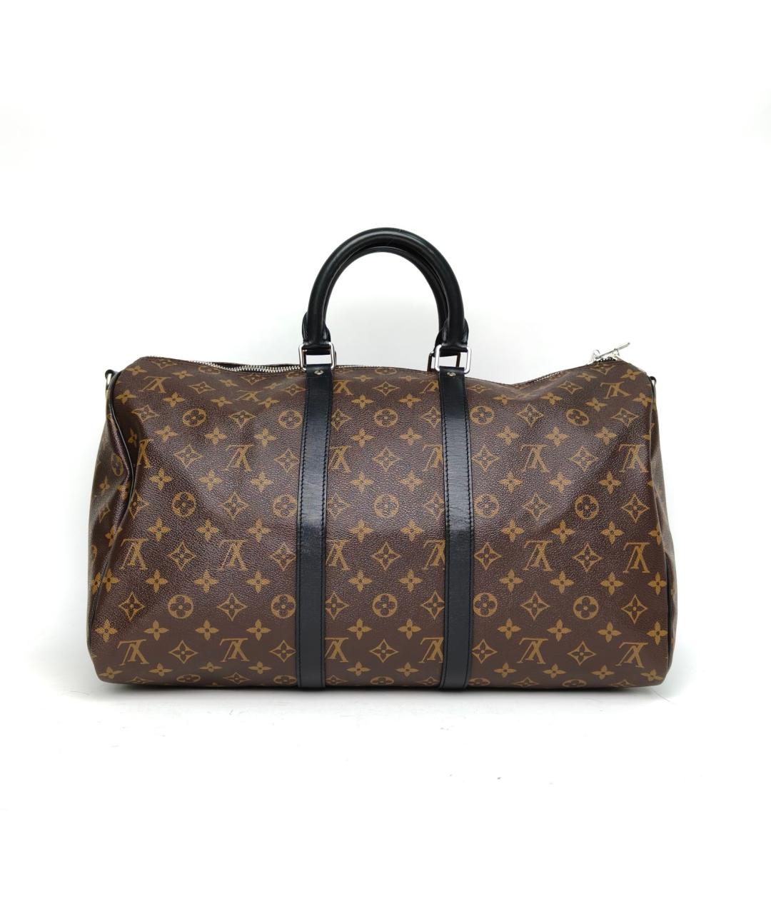 LOUIS VUITTON Коричневая кожаная дорожная/спортивная сумка, фото 4