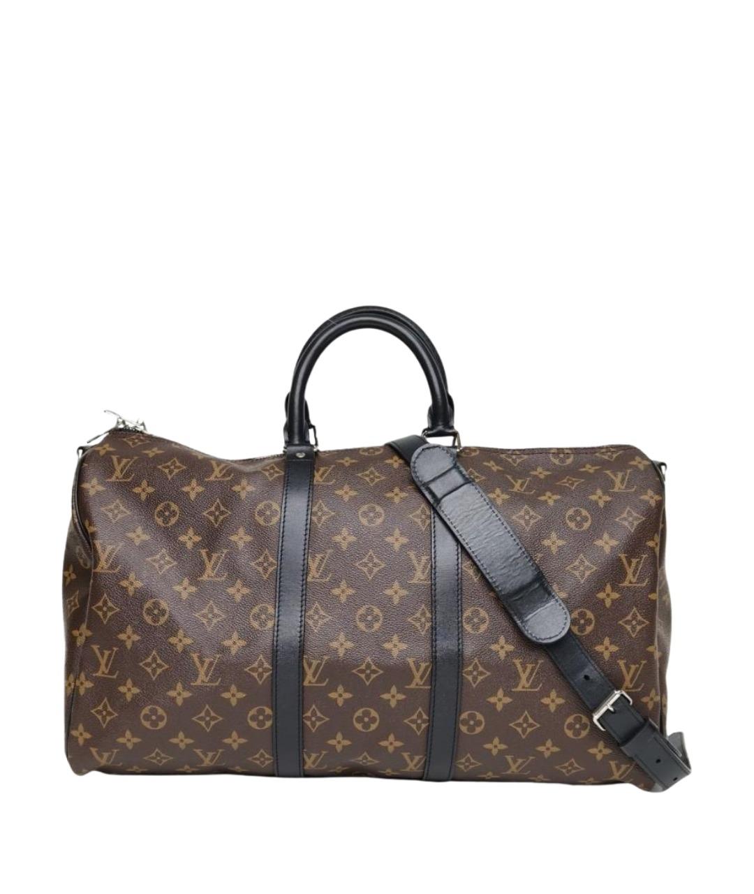 LOUIS VUITTON Коричневая кожаная дорожная/спортивная сумка, фото 1