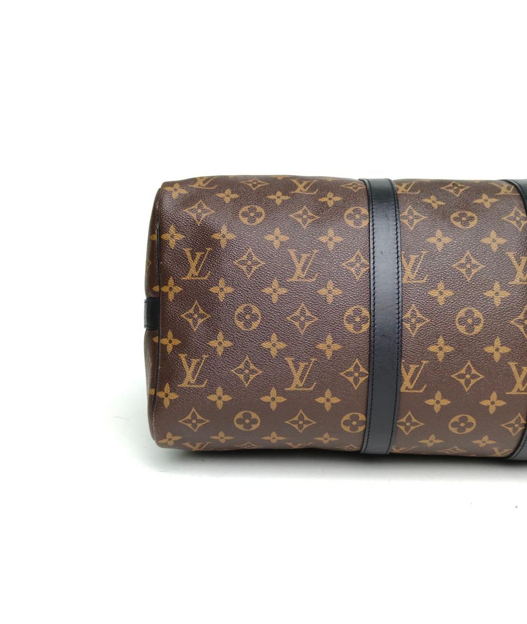 LOUIS VUITTON Коричневая кожаная дорожная/спортивная сумка, фото 7