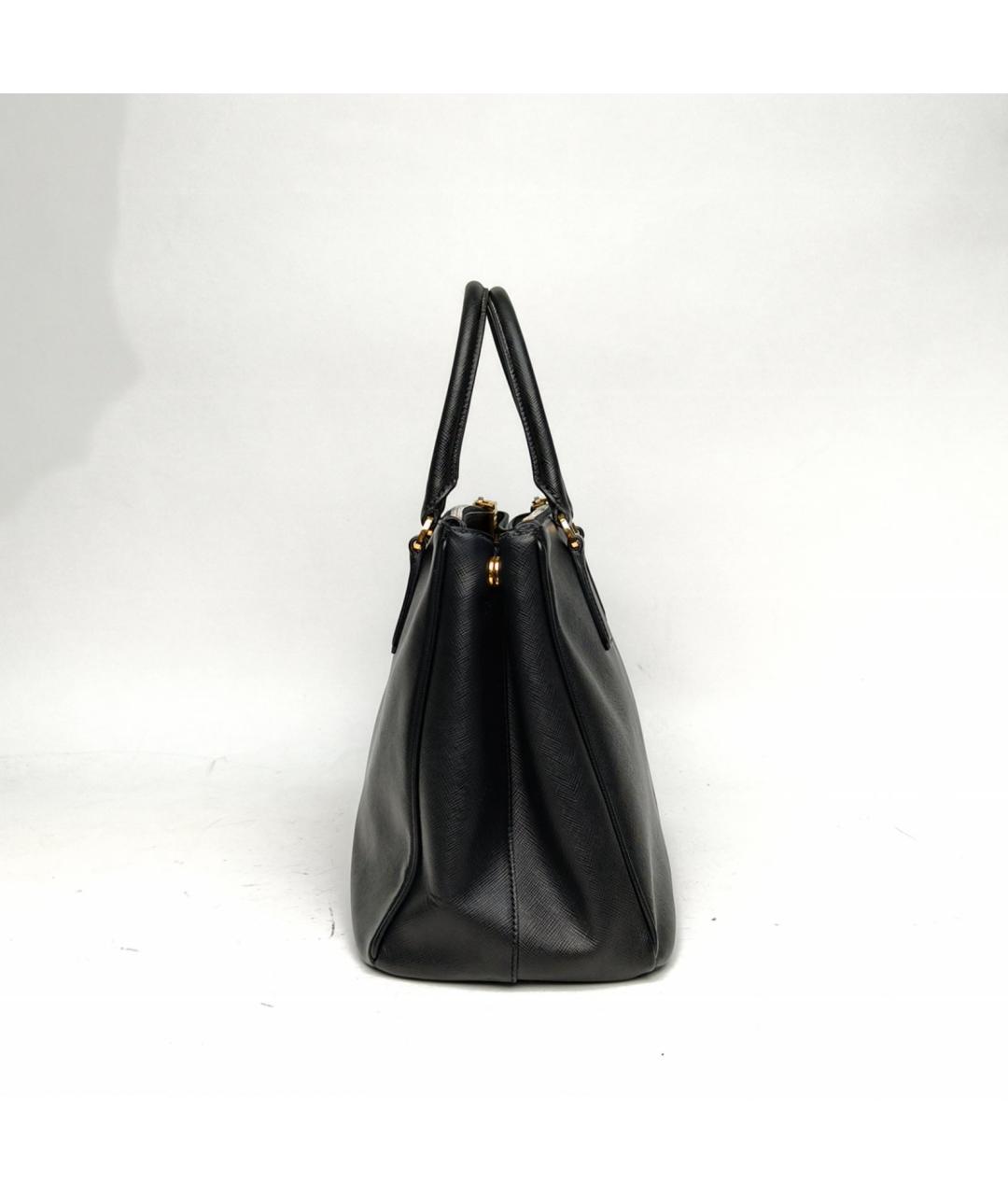 PRADA Черная кожаная сумка тоут, фото 3