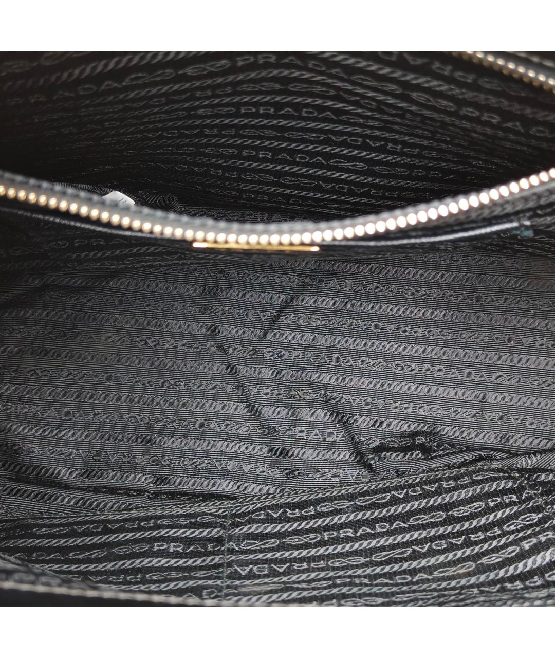 PRADA Черная кожаная сумка тоут, фото 8