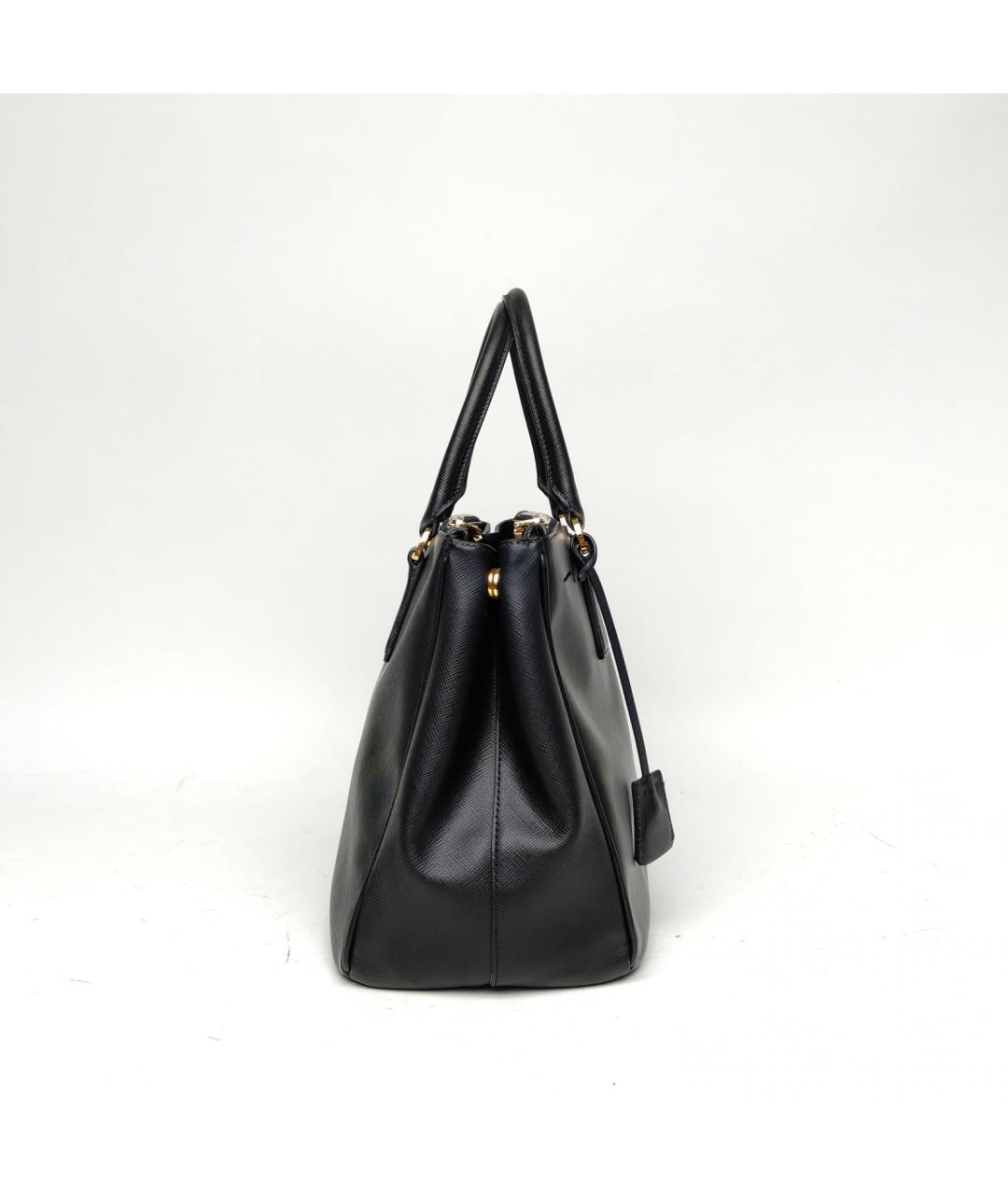 PRADA Черная кожаная сумка тоут, фото 5