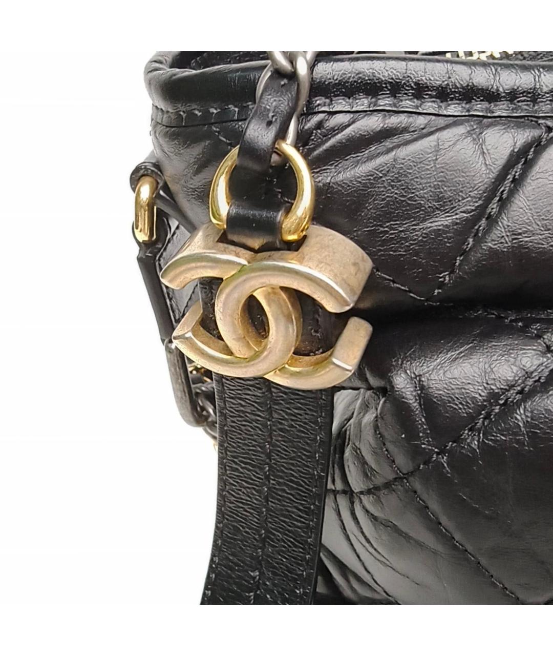 CHANEL Черная кожаная сумка через плечо, фото 8